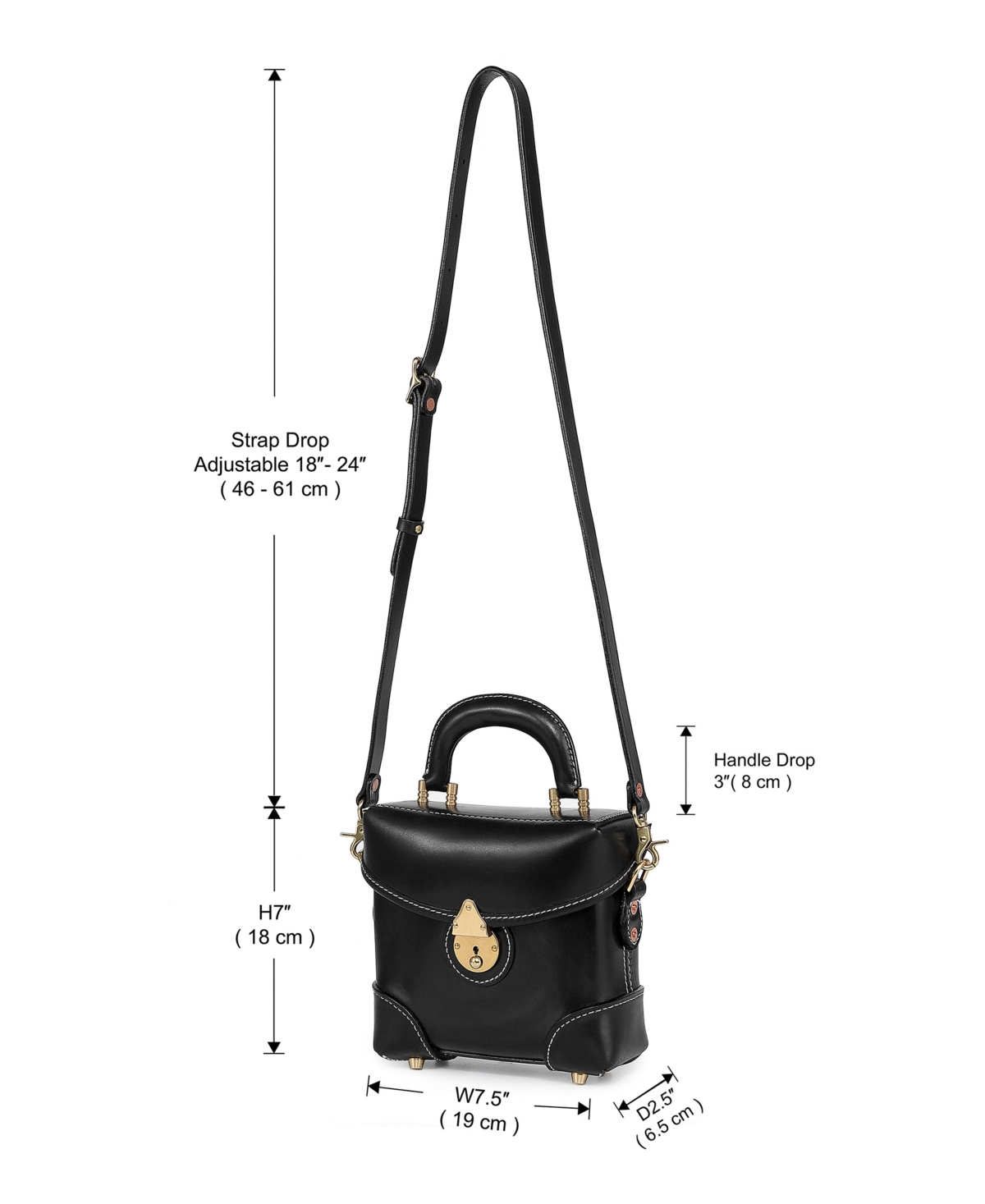 Old Trend Azalea Vintage Box Crossbody Bag In Black