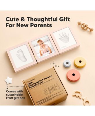 Fond Baby Hand and Footprint Kit Frame, Baby Shower Gifts for Boys, Girls, Newborn Baby Keepsake Footprint Kit