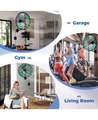 20 Inch Wall Mount Fan with 3 Fan Speeds and Adjustable Tilt Head