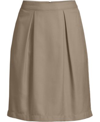 Women's School Uniform Solid Pleated Skort Top of Knee