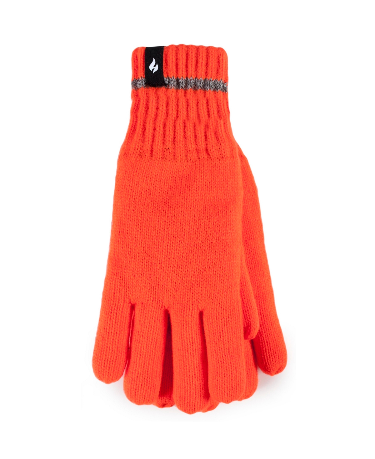 Heat Holders Men's Richard Flat Knit Gloves In Bright Orange