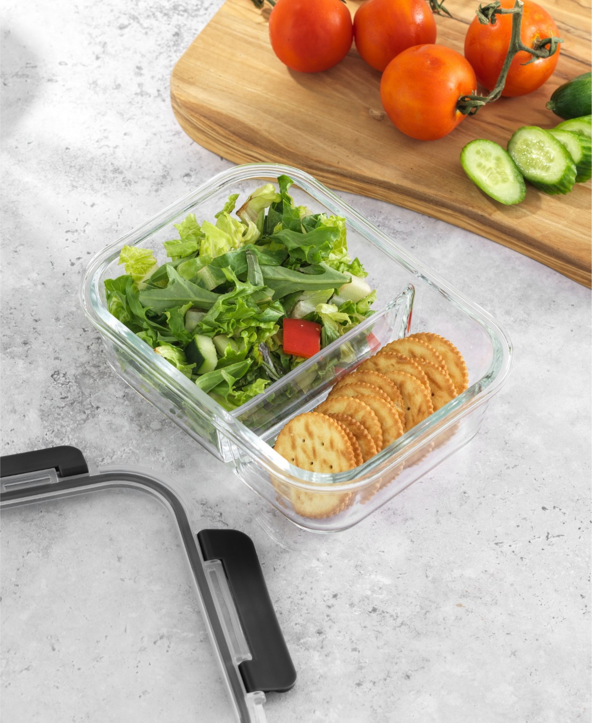 JOYJOLT 2-SECTIONAL SET OF 5 FOOD PREP STORAGE CONTAINERS 