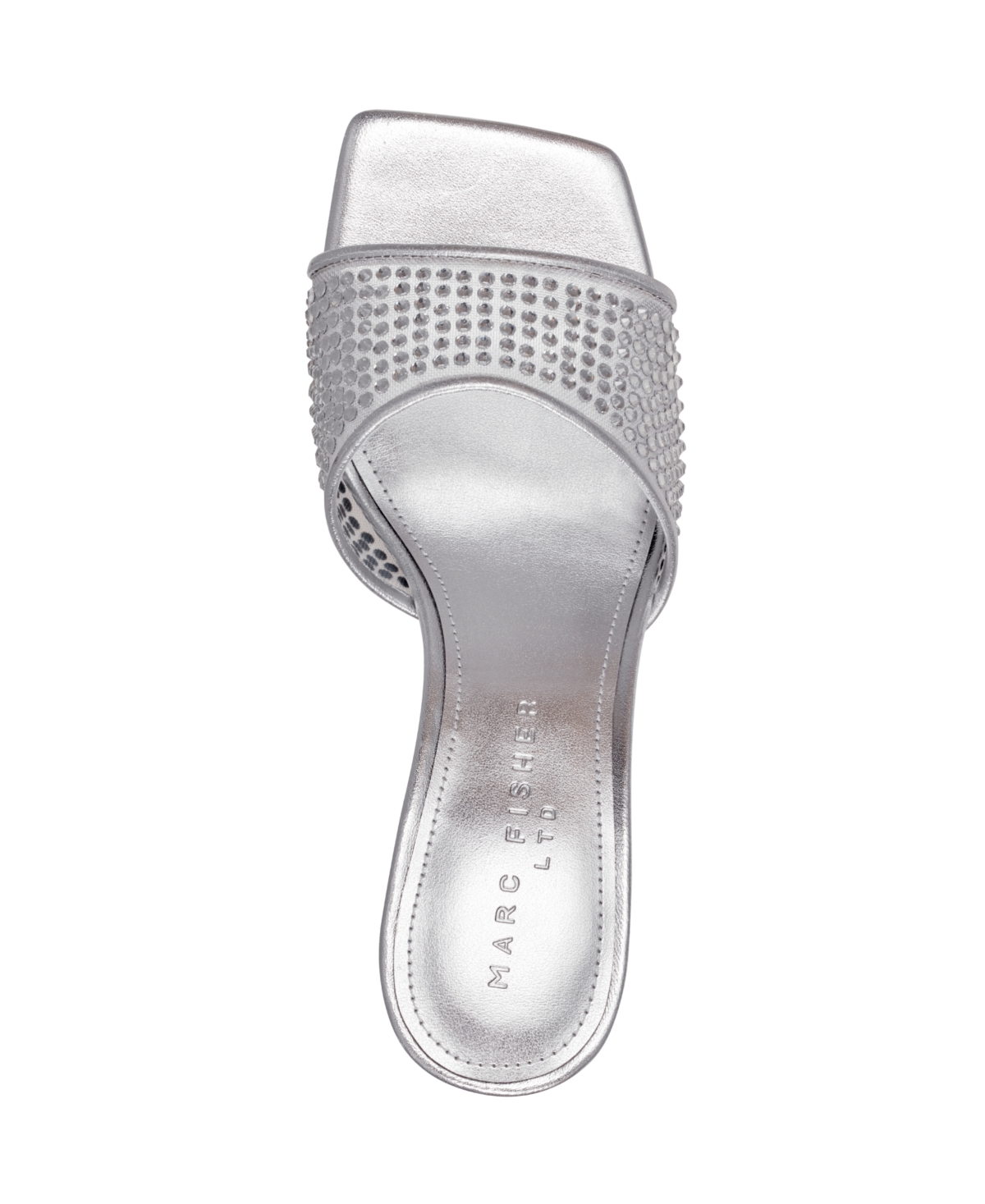 Marc Fisher Ltd Delaney Slide Sandal In Silver