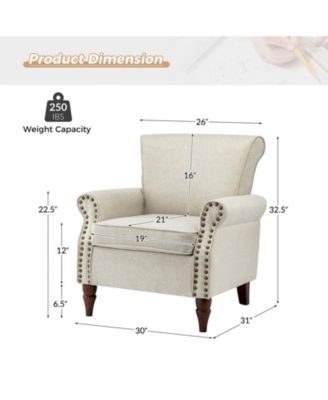 Mooresville Upholstered Armchair with Solid Wood Legs