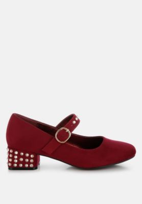 Womens Sima Studded Mary Jane Pumps