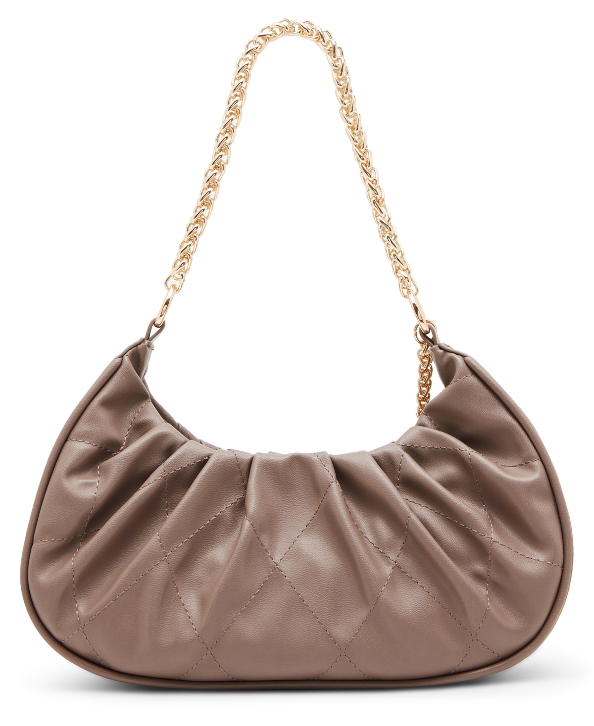 Anne Klein Stitched Quilted Crescent Small Shoulder Bag