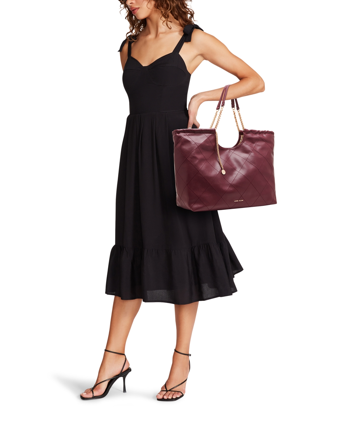 Anne Klein Stitched Quilted Extra Large Tote Bag