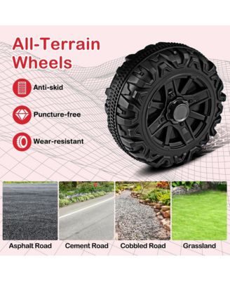 12V Kids Ride on Truck Car w/Remote Control Threaded Wheels 3 Speeds LED Lights