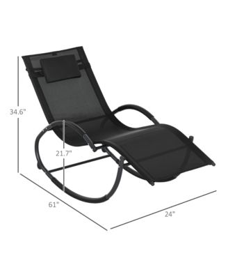 Outdoor Rocking Chair Chaise Lounge Chair for Sun ning