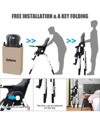 4-in-1 High Chair–Booster Seat with Adjustable Height and Recline