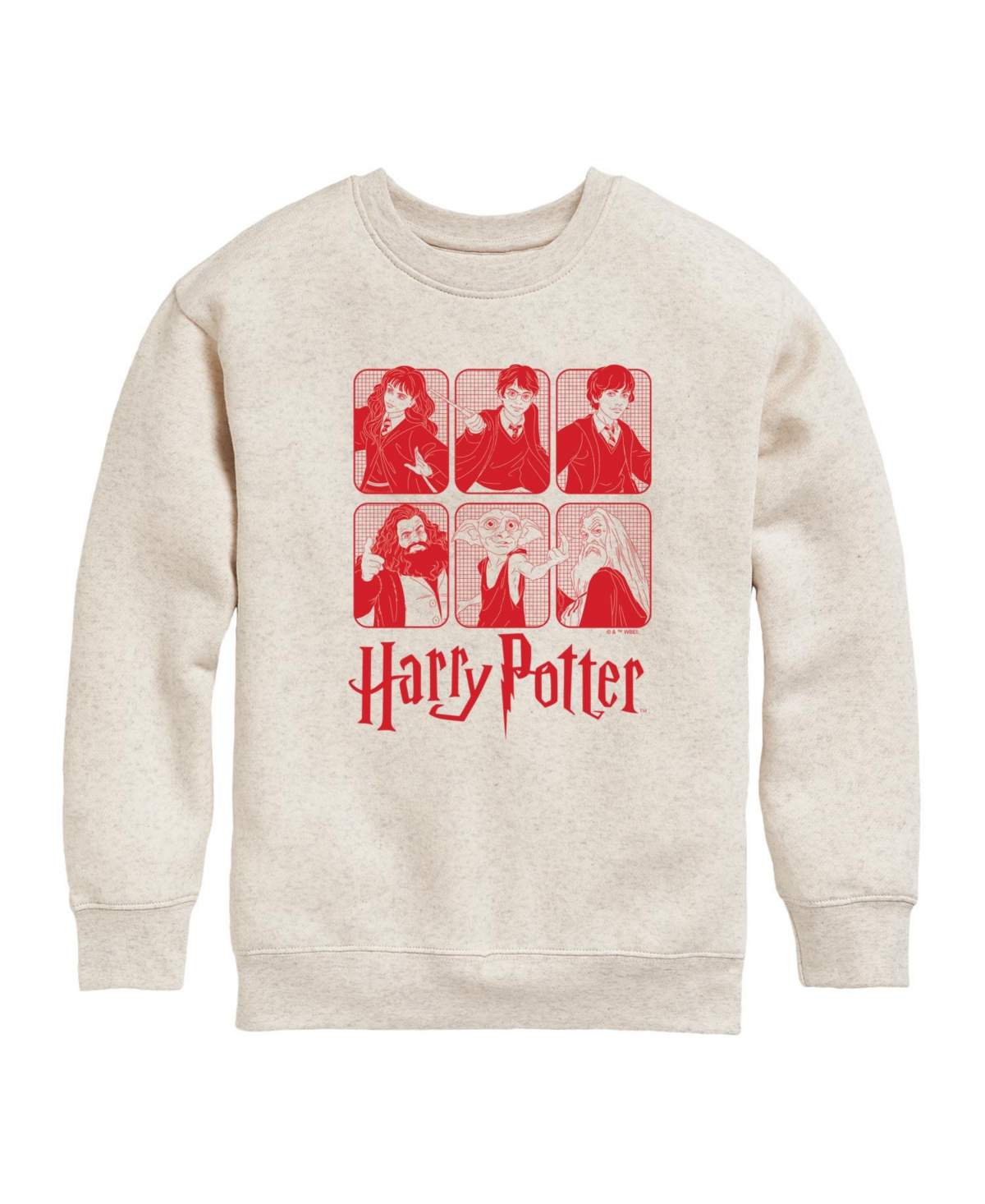 Shop Harry Potter Big Girls Grid Graphic Raglan Top In Beige,khaki