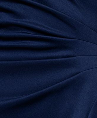 Women's Ruffled One-Shoulder Scuba Gown