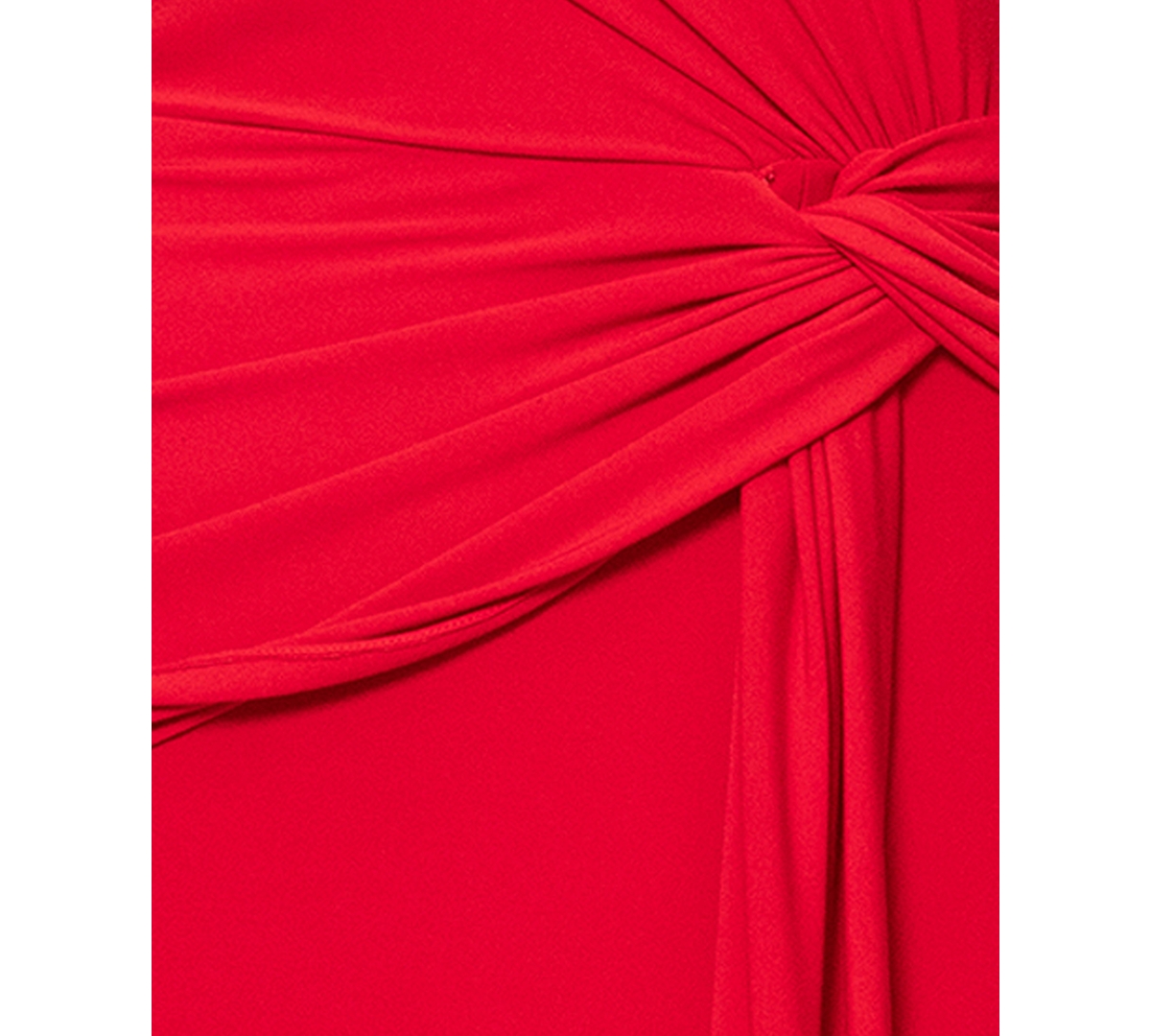 Xscape Petite One-shoulder Draped-detail Gown In Red