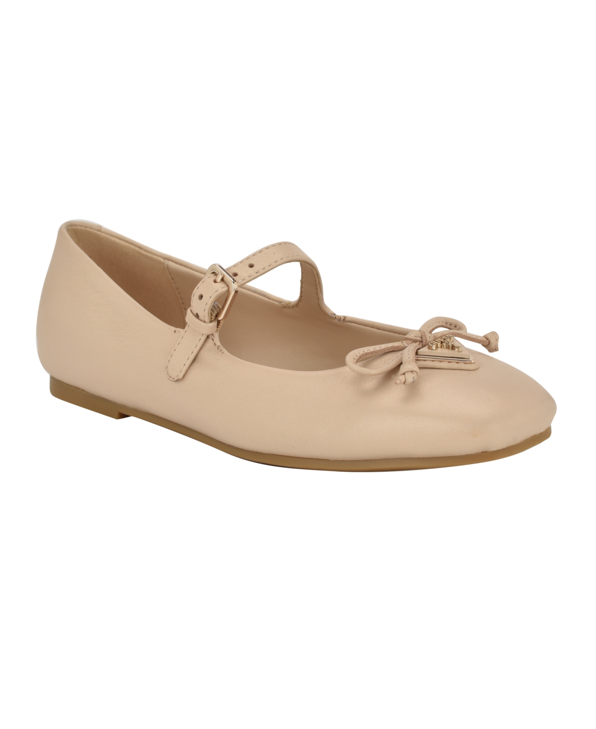 Guess Women's Kayra Mary Jane Ballet Flats In Light Natural Leather
