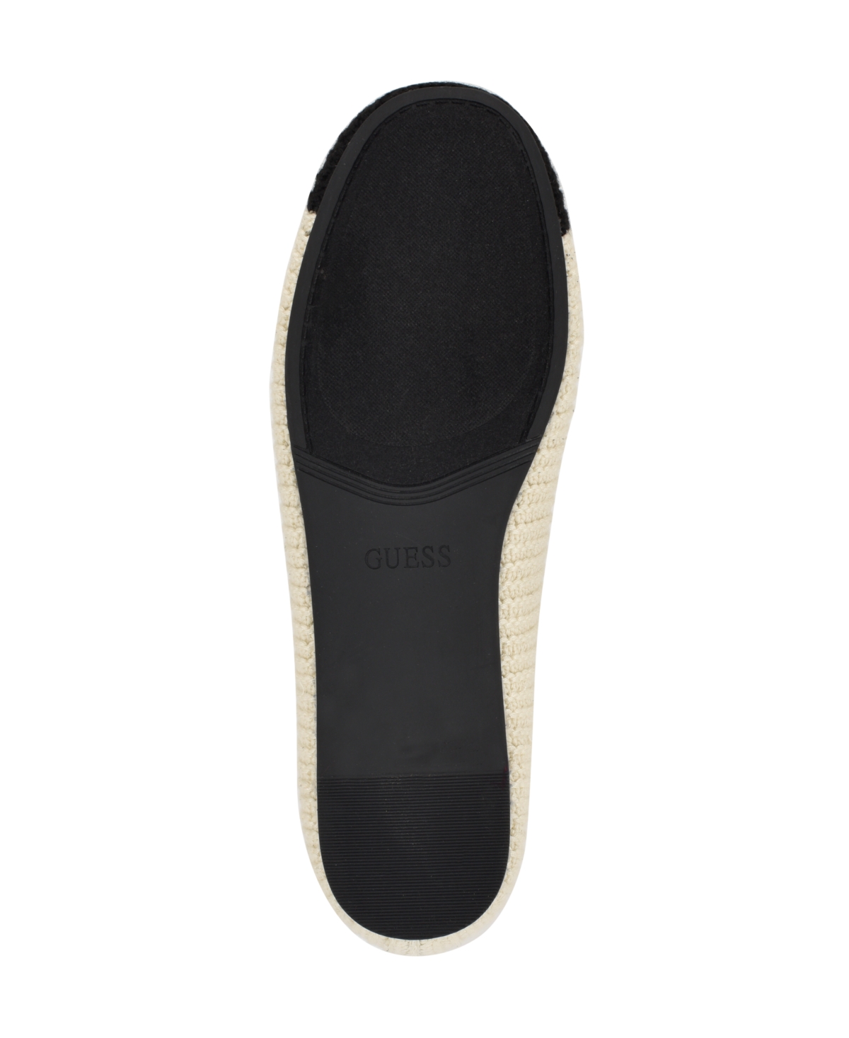 Guess Women's Maysa Crochet Knit Mary Jane Flats In White,black Knit