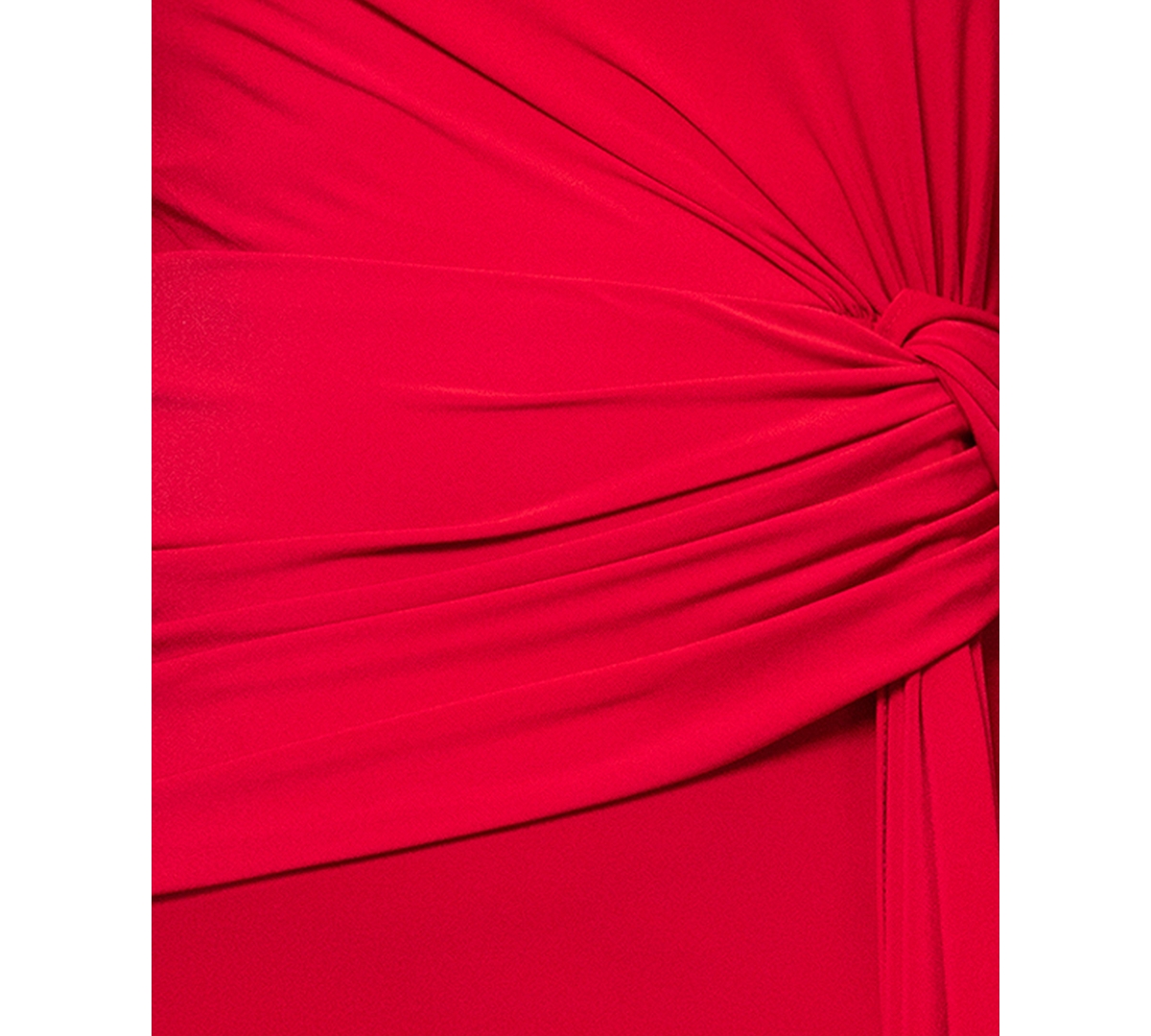 Xscape Plus Size One-shoulder Draped-detail Gown In Red