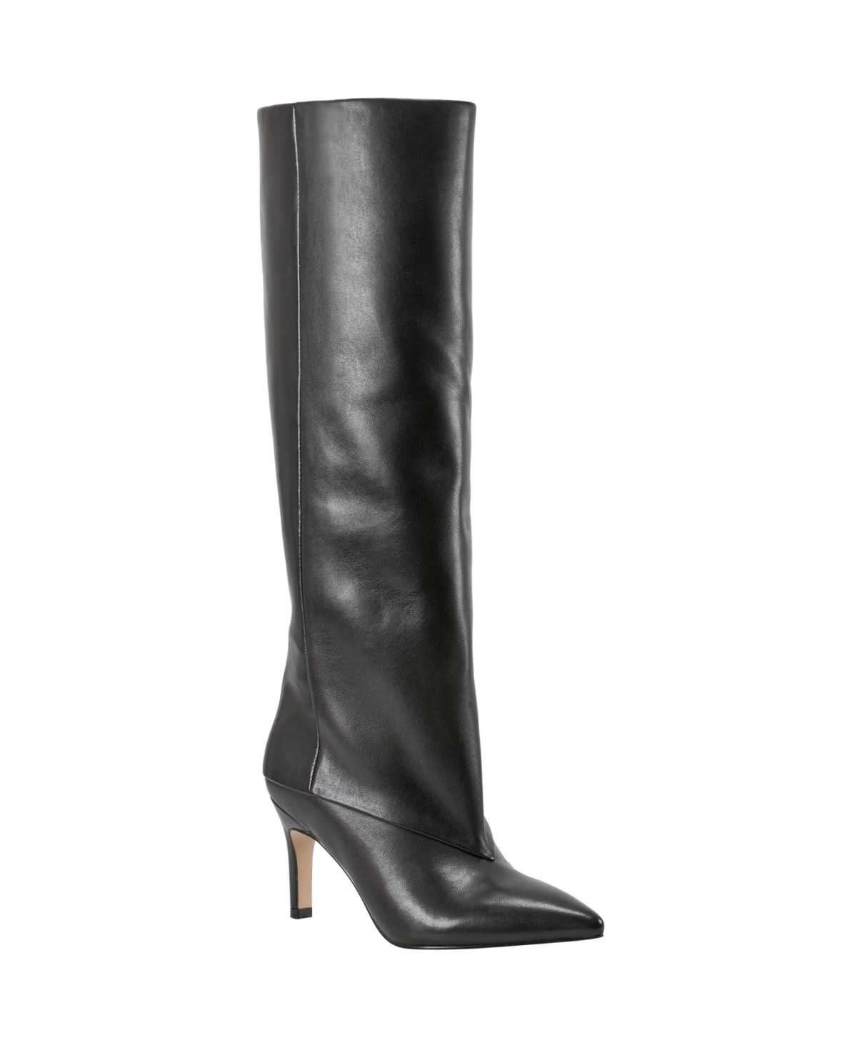 Marc Fisher Ltd Gentle Pointed Toe Knee High Boot In Black Leather