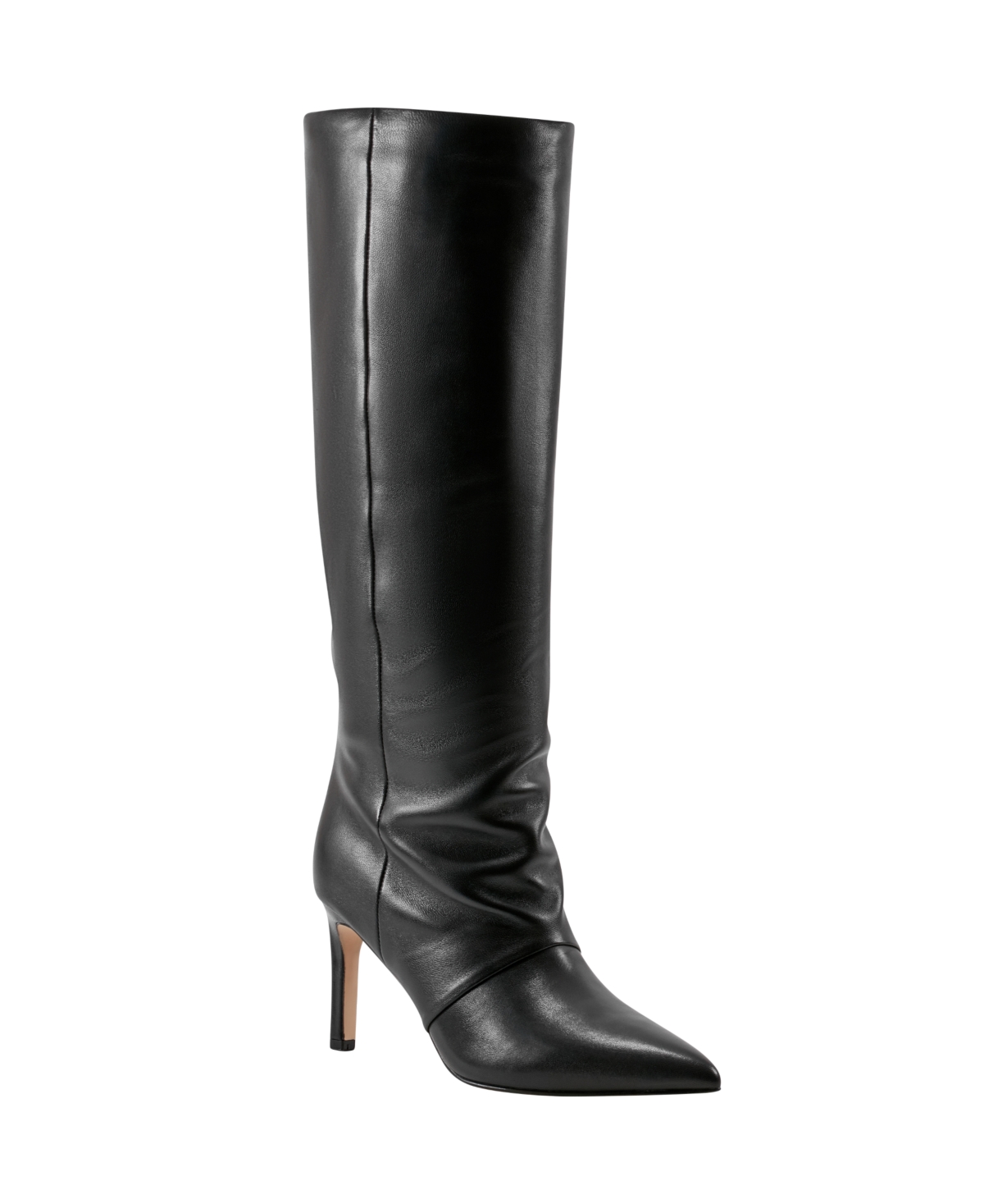 Marc Fisher Ltd Narysa Pointed Toe Knee High Boot In Black Leather