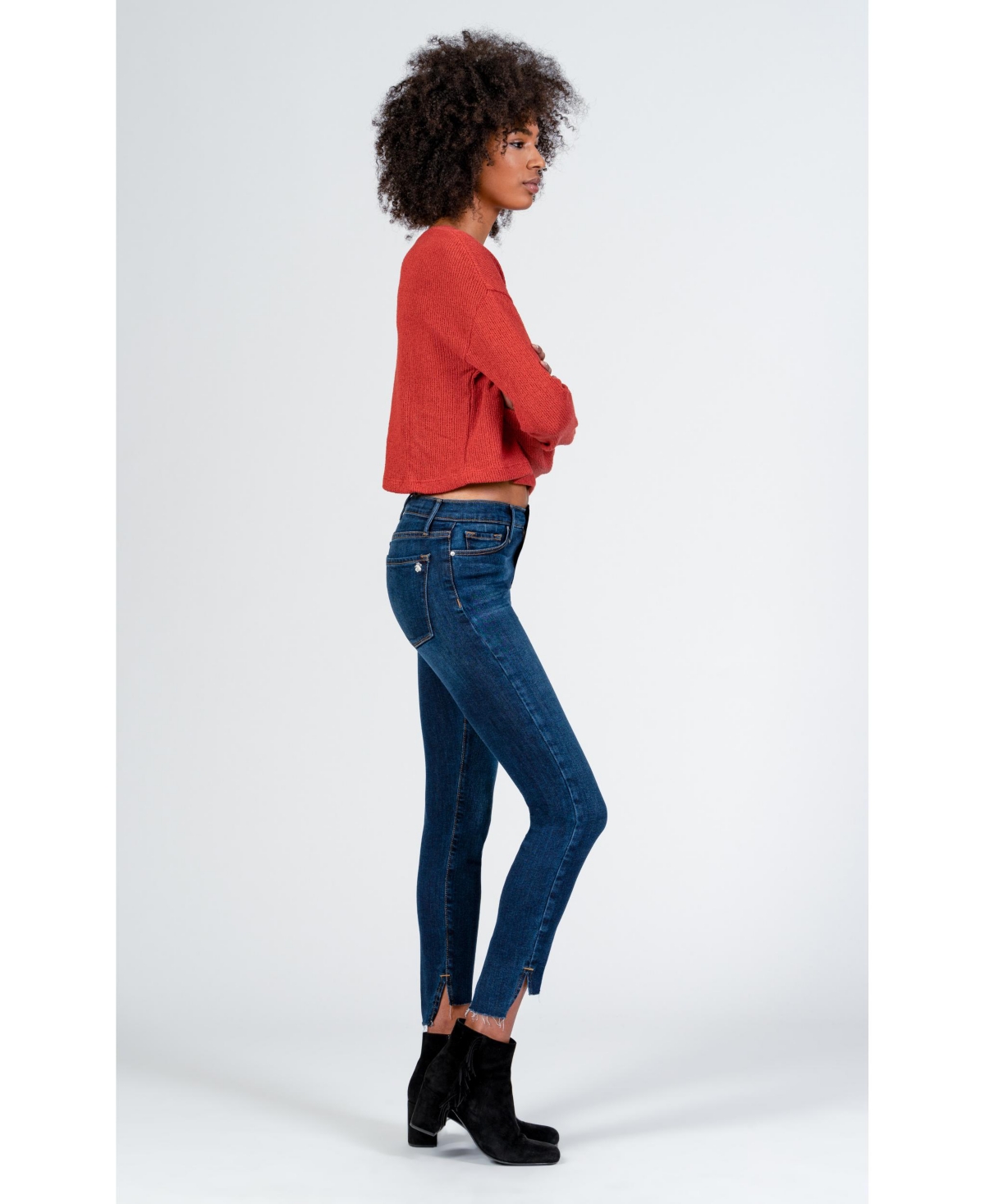 Black Orchid Denim Women's Miranda Off Step High Rise Skinny