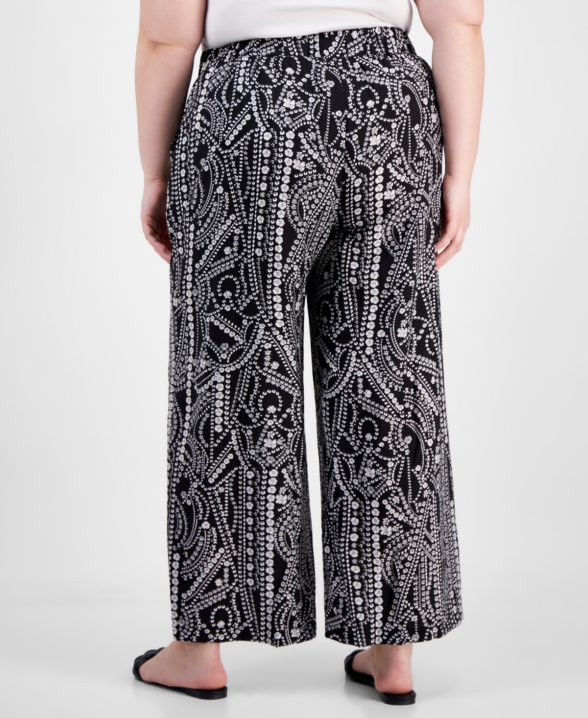 I.n.c. International Concepts Plus Size Floral-Print Wide-Leg Pants, Exclusively at Macy's