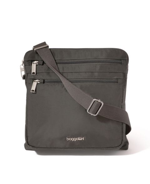 Женская сумка Baggallini Baggillini Securtex Anti-Theft Large Crossbody, цвет: Угольный