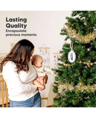 Bitsy Inkless Baby Hand and Footprint Kit, Two-sides Baby Christmas Photo Ornaments, Personalized Baby Keepsake Gifts