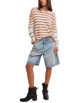 Free People - Women's Nina Striped Long-Sleeve T-Shirt