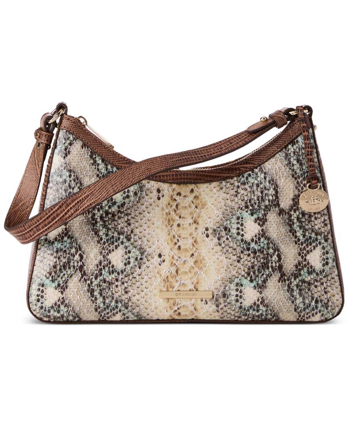 Brahmin Esme Embossed Leather Shoulder Bag In Multi