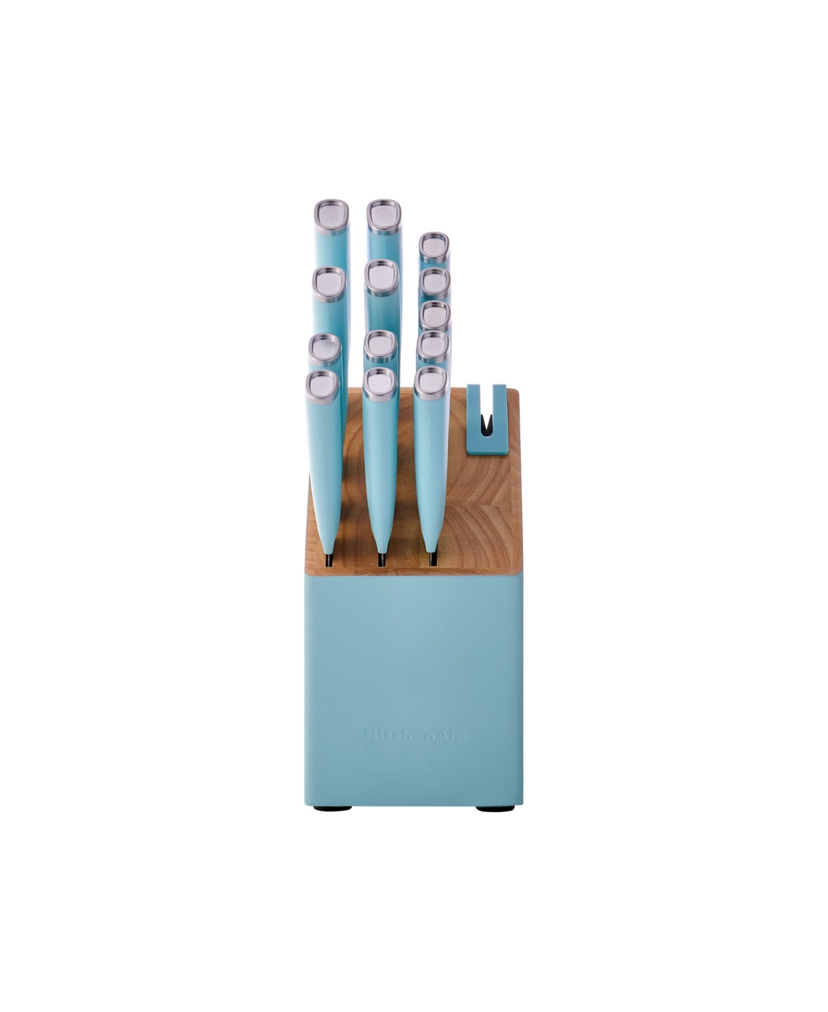 Kitchenaid Classic 14-piece Two-tone Knife Block Set In Mineral Water