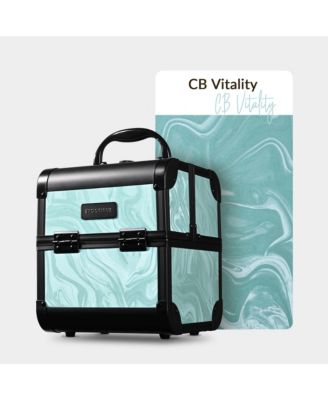 Makeup Train Case Cosmetic Organizer w/ Mirror Tray Artist CB Dusk