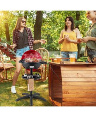 Electric BBQ Grill 1350W Non-stick 4 Temperature Setting Outdoor Garden Camping