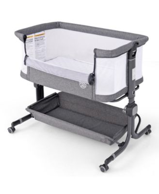 Gouun Baby Bassinet Bedside Sleeper with 6-Level Adjustable Height - Grey
