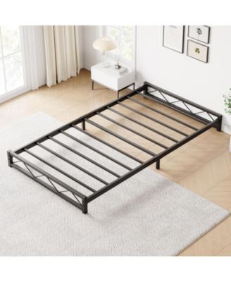 6 Inches King Size Metal Platform Bed Frame,Low Bed Frame with Steel Slat Support, Mattress Foundation, No Box Spring Needed, Easy Assembly