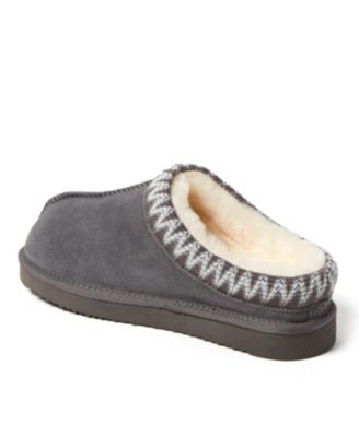Fireside by Women's Greta Genuine Shearling Clog Slipper with Embroidery