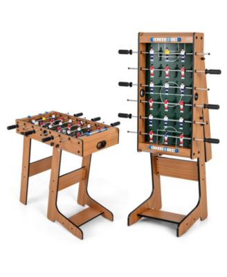 Space Saving Table Football with Durable Handle and 2 Footballs