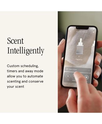 Plus - Smart Fragrance Diffuser for Large Spaces - Adjustable Smart Home Diffuser with Automatic Fragrance Vial Detection - Wi-Fi Smart Diffuser for Luxury Home Scenting - White
