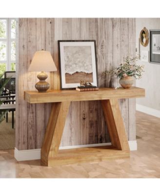 1 Pc Wood Console Table 55 Inch Farmhouse Rustic Sofa Table Storage Industrial Entryway Hallway Living Room