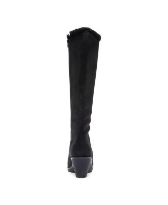 Women's Binocular Shearling Tall Wedge Boots