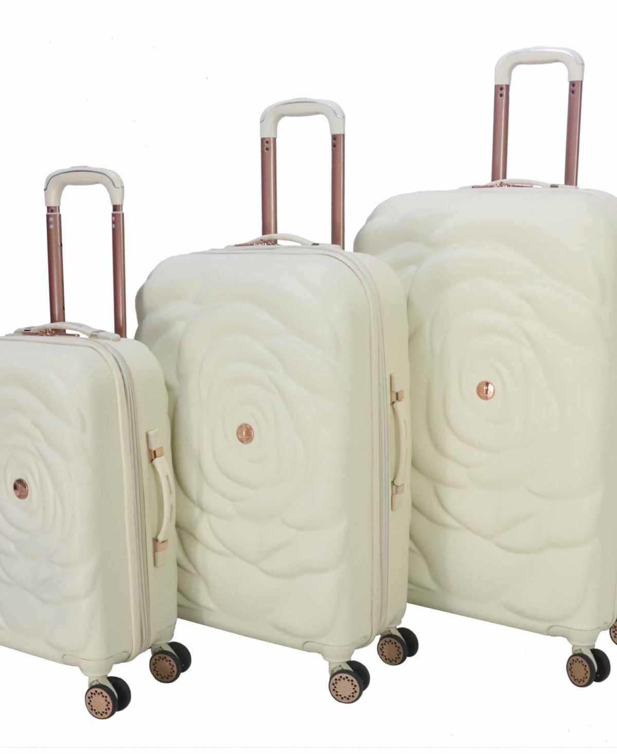 Thalia Sodi Rose Flower 26" Expandable Luggage In White