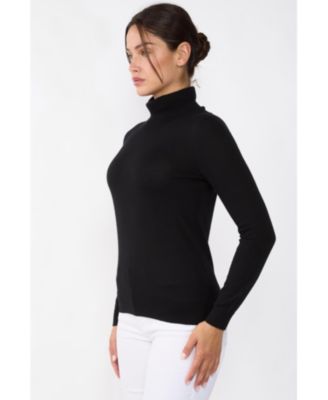 Women's 100% Cashmere Turtleneck Sweater | Tissue Weight Cashmere Sweaters