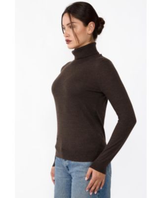 Women's 100% Cashmere Turtleneck Sweater | Tissue Weight Cashmere Sweaters