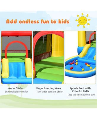Inflatable Kids Slide Bounce House with 550w Blower
