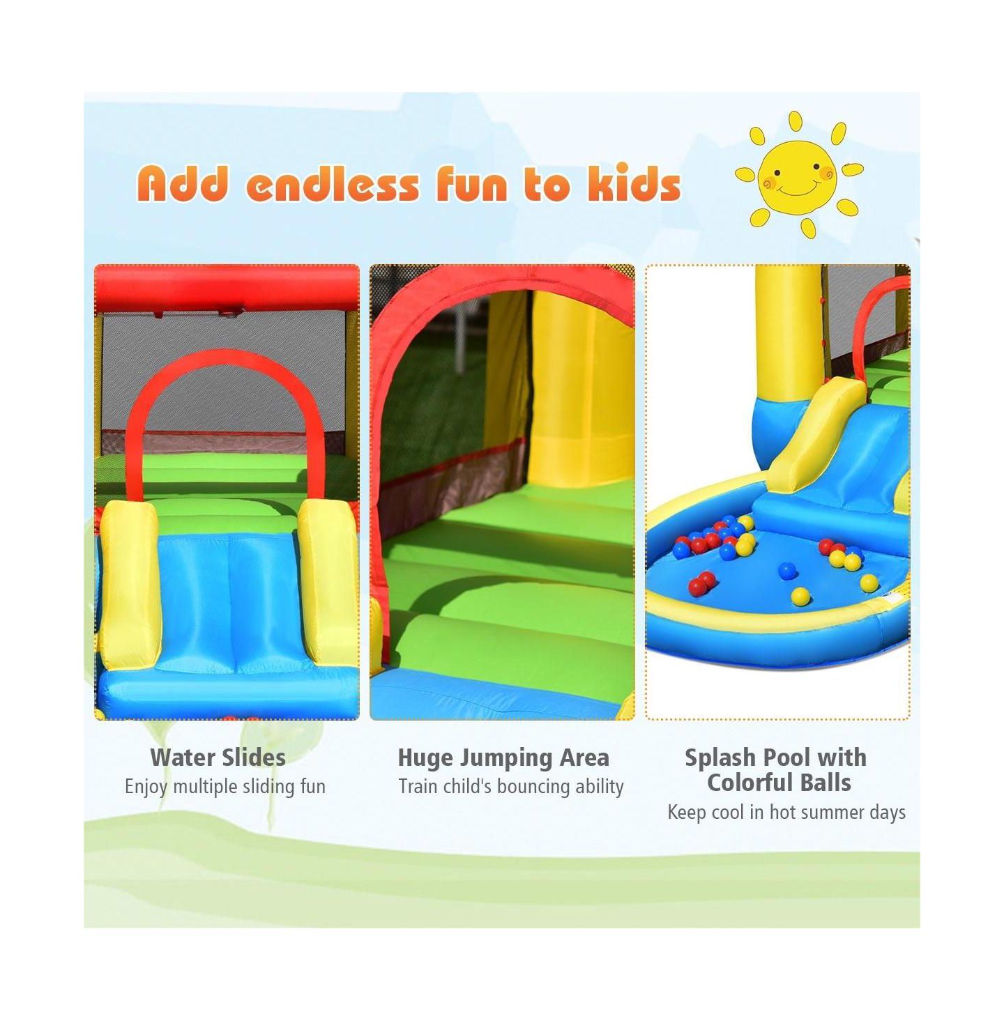 Детская игрушка GOUUN Inflatable Kids Slide Bounce House with 550w Blower — фото 4