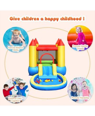 Inflatable Kids Slide Bounce House with 550w Blower