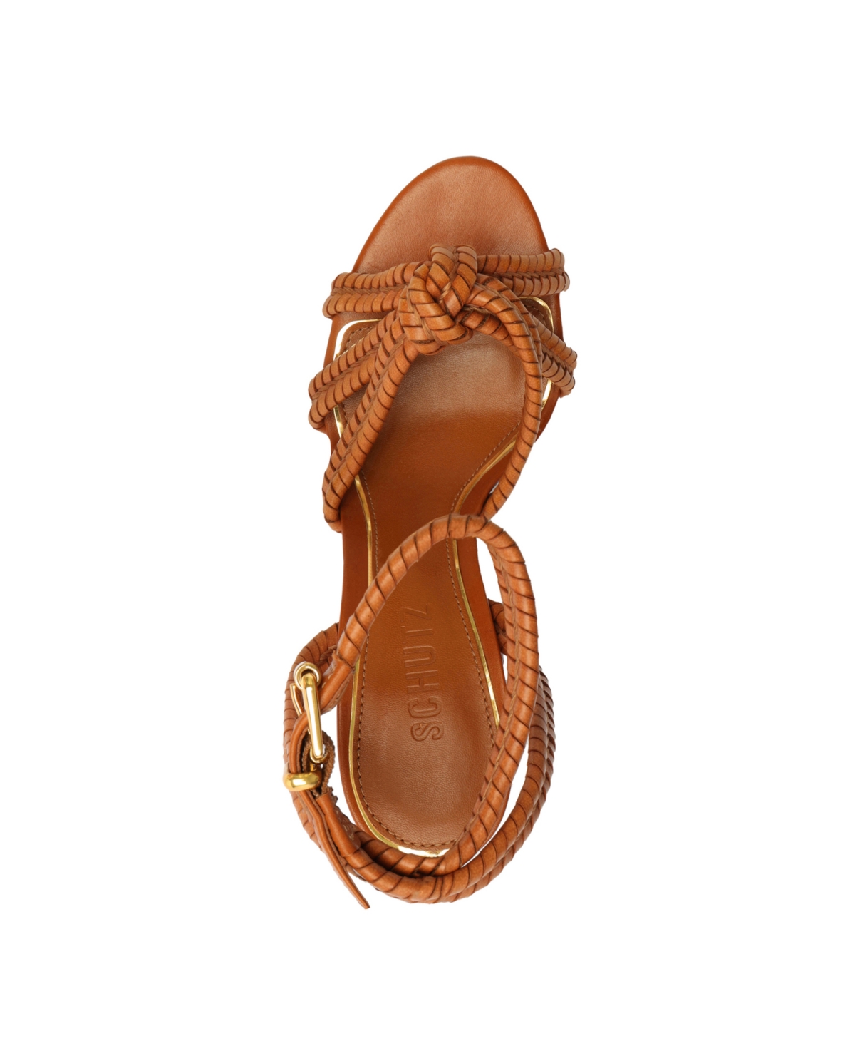 Shop Schutz Women's Kareena Woven Platform Sandals In Brown