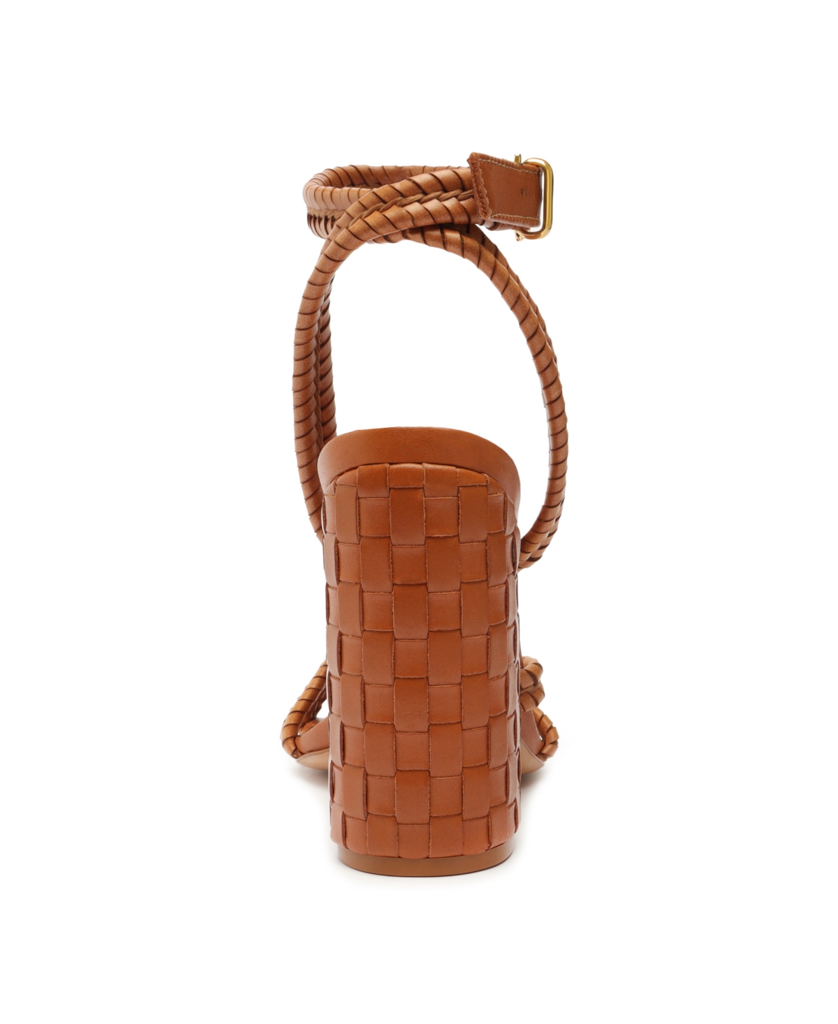 Shop Schutz Women's Kareena Woven Block Heel Sandals In Brown