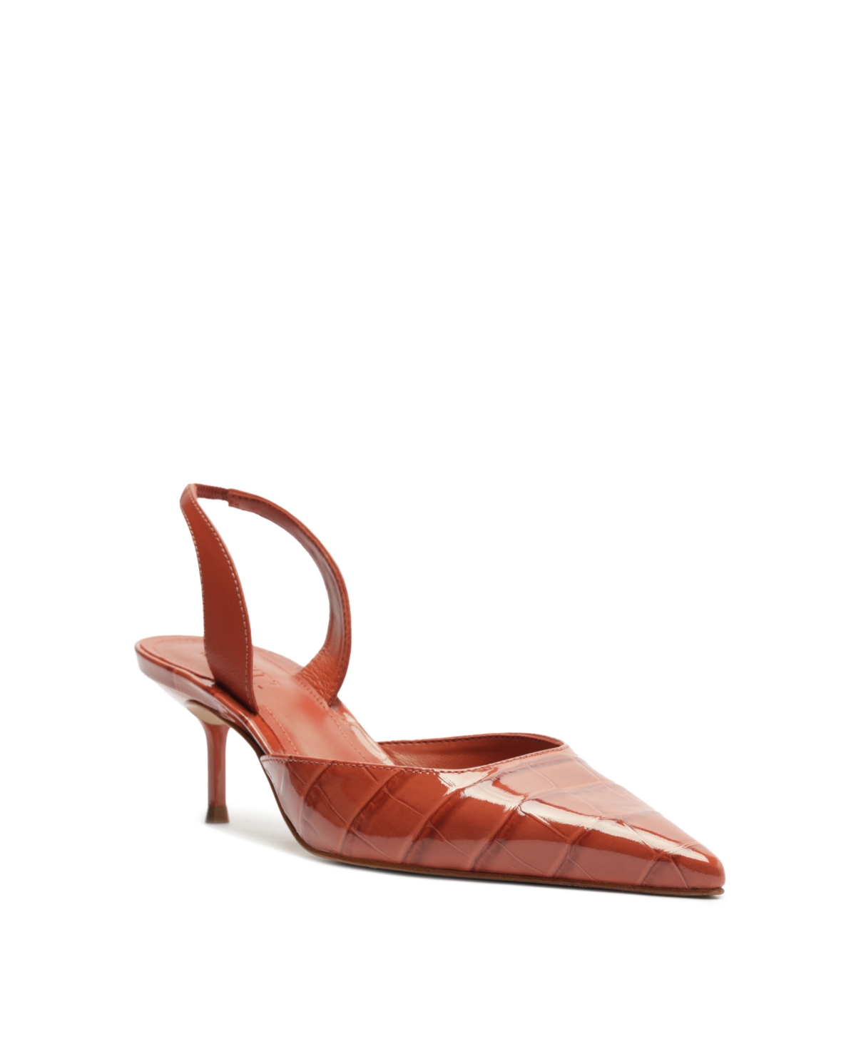 Shop Schutz Women's Paola Mid Heel Pumps In Orange