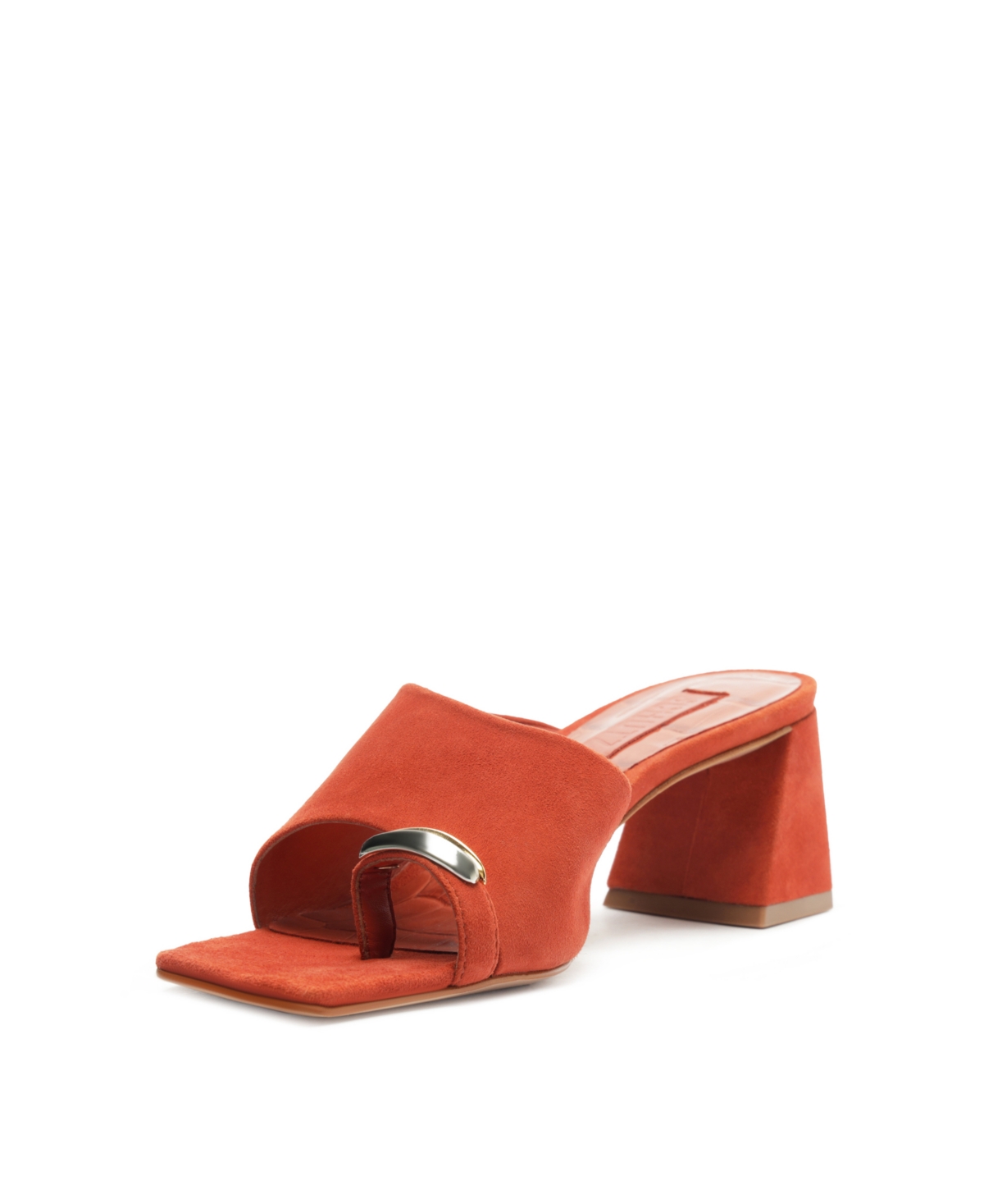 Shop Schutz Women's Jodie Mid-block Heel Sandals In Orange