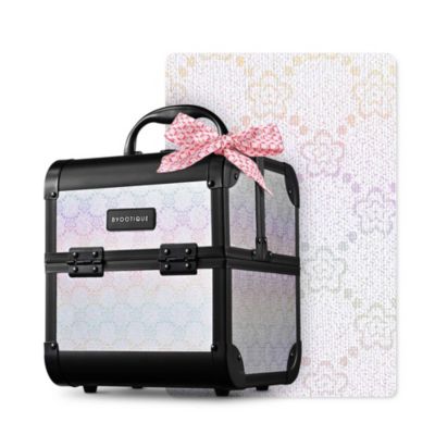 Makeup Train Case Cosmetic Organizer w/ Mirror Artist Grace ForgetMeNot