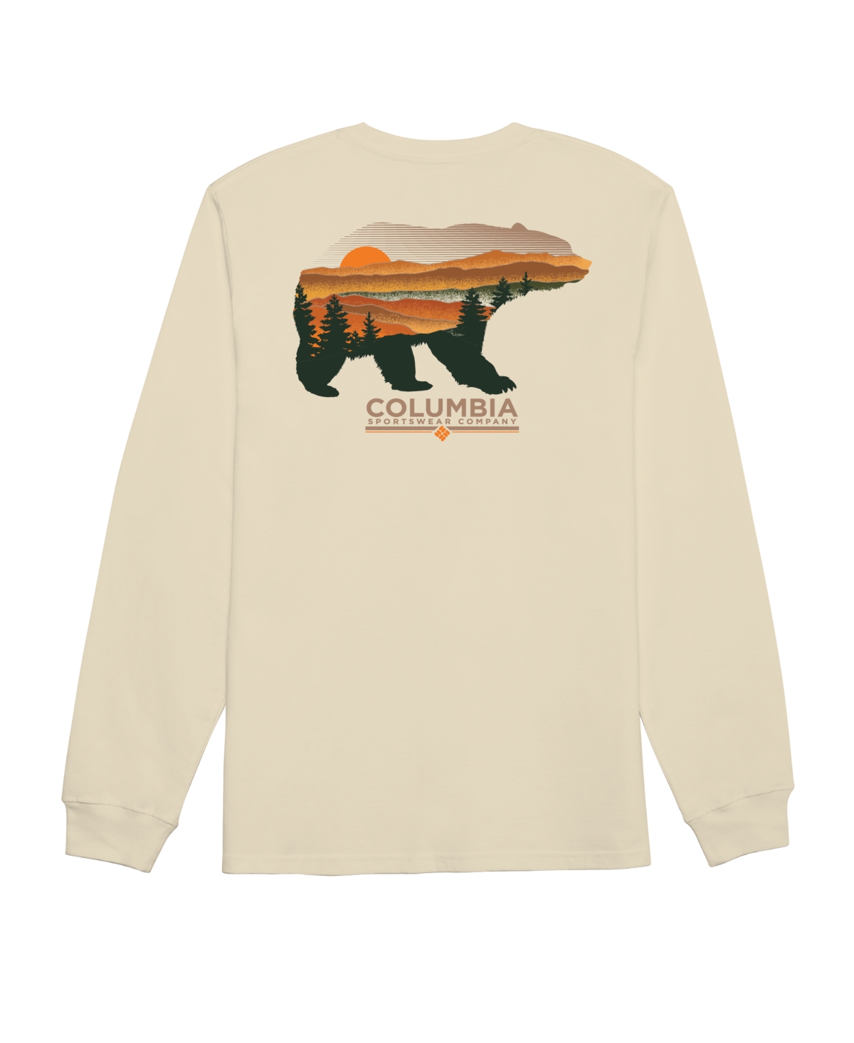 Shop Columbia Men's Sunset Kodak Logo Graphic Long-sleeve T-shirt In Chalk